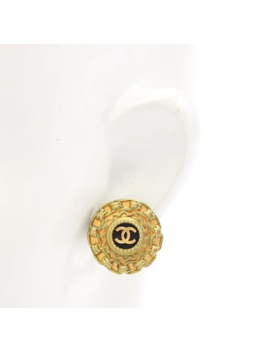 Chanel Earrings CC Logo Chain